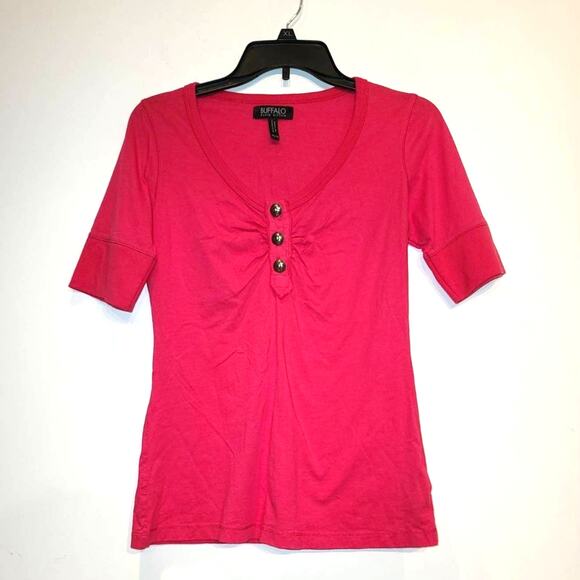 David Bitton Buffalo pink short sleeve top - medium - Picture 1 of 5